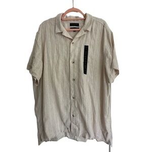 NWT Men’s Banana Republic Camden Stitched Linen Shirt XL Standard Fit Summer